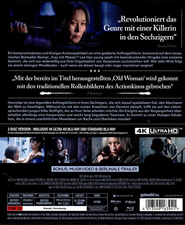 Produktbild: The Old Woman with the Knife LTD. - 4K HDR 2-Disc Limited Edition (4K Ultra HD) (+ Blu-ray)