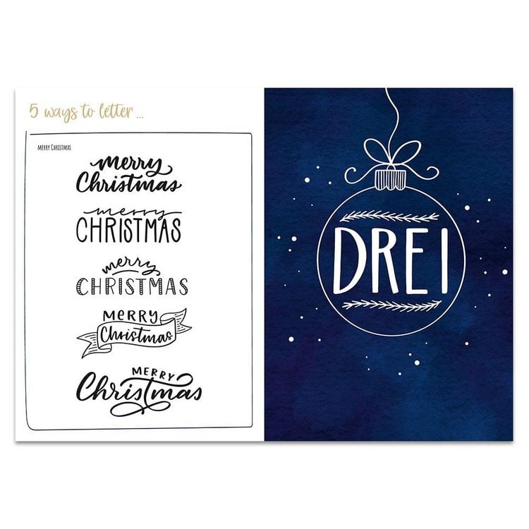 Produktbild: I Love Christmas Lettering - Das Adventskalenderbuch f&uuml;r Lettering Lovers