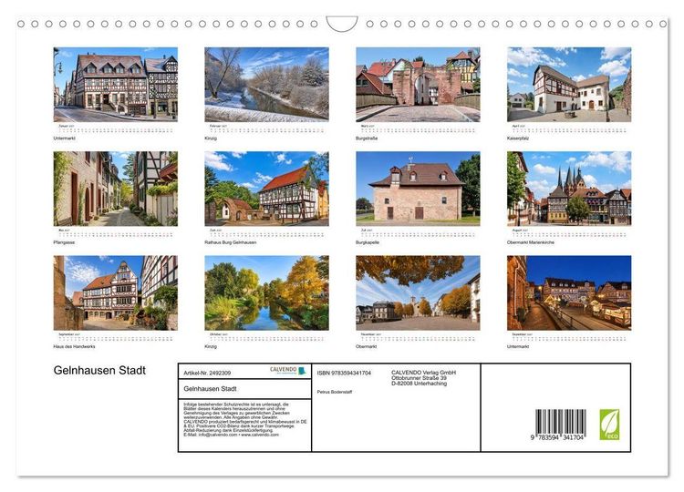 Produktbild: Gelnhausen Stadt (Wandkalender 2027 DIN A3 quer), CALVENDO Monatskalender