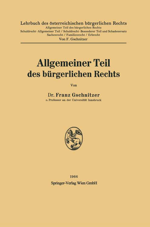 Produktbild: Allgemeiner Teil des b&uuml;rgerlichen Rechts