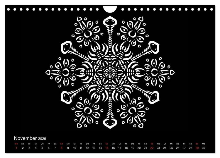 Produktbild: Entspannung und Ruhe durch Mandalas (Wandkalender 2026 DIN A4 quer), CALVENDO Monatskalender