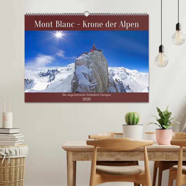 Produktbild: Mont Blanc - Krone der Alpen (Wandkalender 2026 DIN A2 quer), CALVENDO Monatskalender