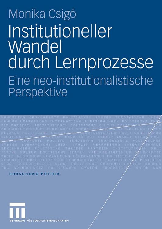 Produktbild: Institutioneller Wandel durch Lernprozesse