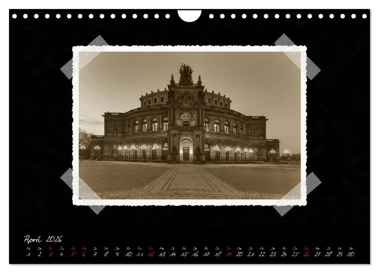 Produktbild: Dresden - Ein Kalender mit Fotografien wie aus einem alten Fotoalbum (Wandkalender 2026 DIN A4 quer), CALVENDO Monatskalender