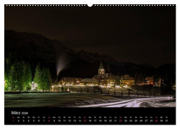 Produktbild: Bergblicke - Elmau (Wandkalender 2026 DIN A2 quer), CALVENDO Monatskalender