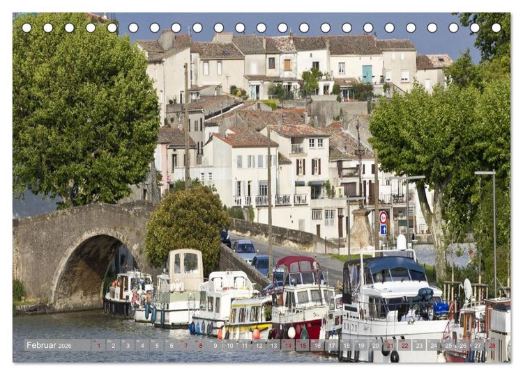 Produktbild: Hausbooturlaub Frankreich - Canal du Midi (Tischkalender 2026 DIN A5 quer), CALVENDO Monatskalender