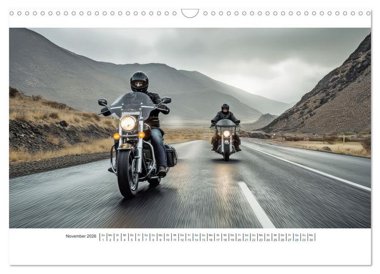 Produktbild: Biker in unendlicher Weite (Wandkalender 2026 DIN A3 quer), CALVENDO Monatskalender