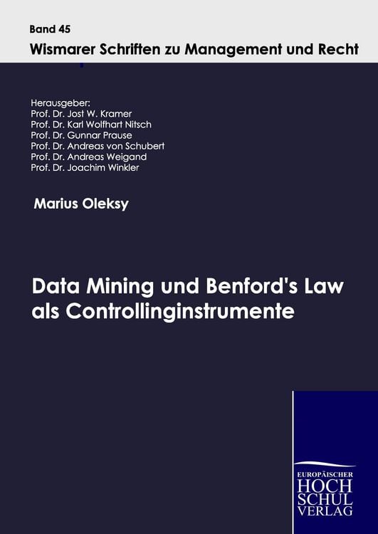 Produktbild: Data Mining und Benford's Law als Controllinginstrumente