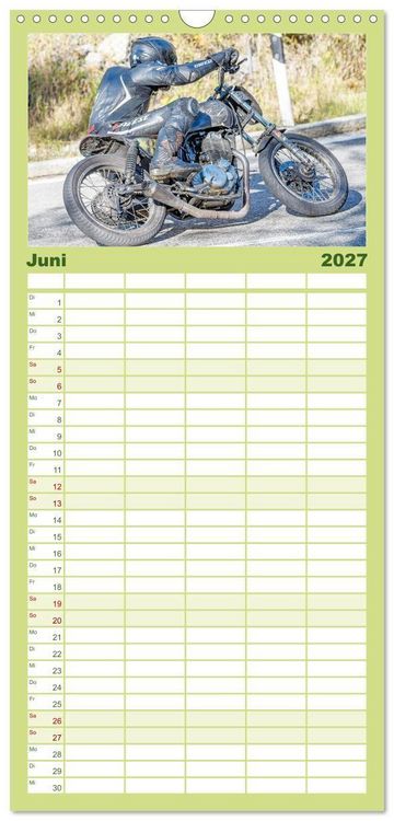 Produktbild: Familienplaner 2027 - Motorr&auml;der am Jochpass mit 5 Spalten (Wandkalender, 21 x 45 cm) CALVENDO