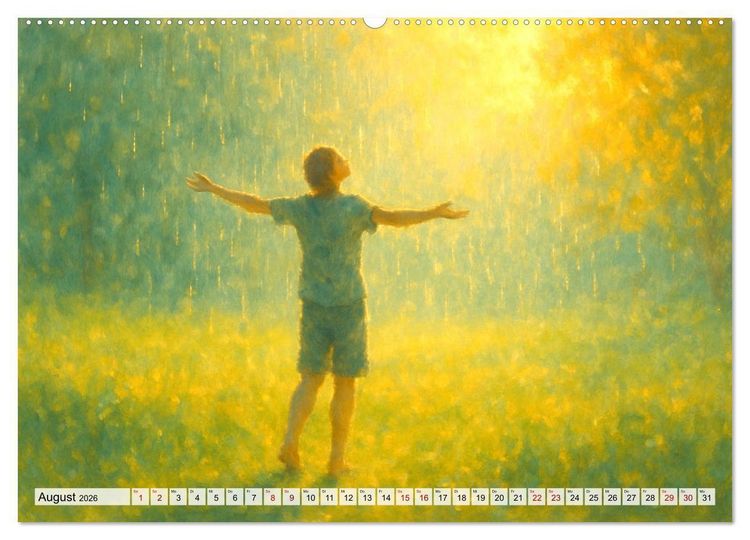 Produktbild: Ruhe finden - Der Anti-Stress-Kalender - Ein Jahr voller W&auml;rme und Achtsamkeit (Wandkalender 2026 DIN A2 quer), CALVENDO Monatskalender