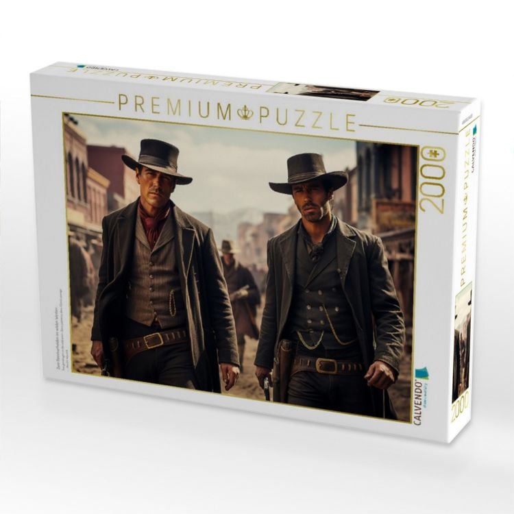 Produktbild: CALVENDO Puzzle Zwei Revolverhelden im wilden Westen | 2000 Teile Lege-Gr&ouml;&szlig;e 90x67cm Foto-Puzzle f&uuml;r gl&uuml;ckliche Stunden
