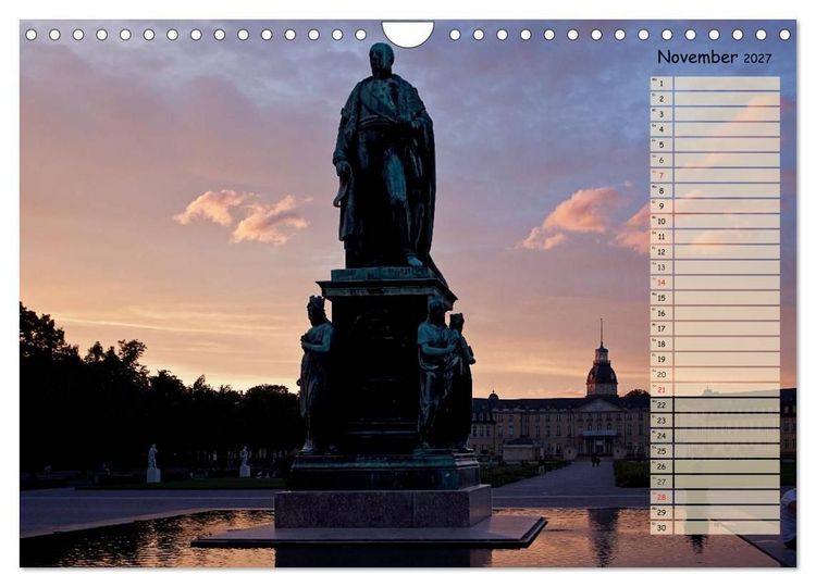 Produktbild: KARLSRUHE F&Uuml;R NACHTSCHW&Auml;RMER (Wandkalender 2027 DIN A4 quer), CALVENDO Monatskalender