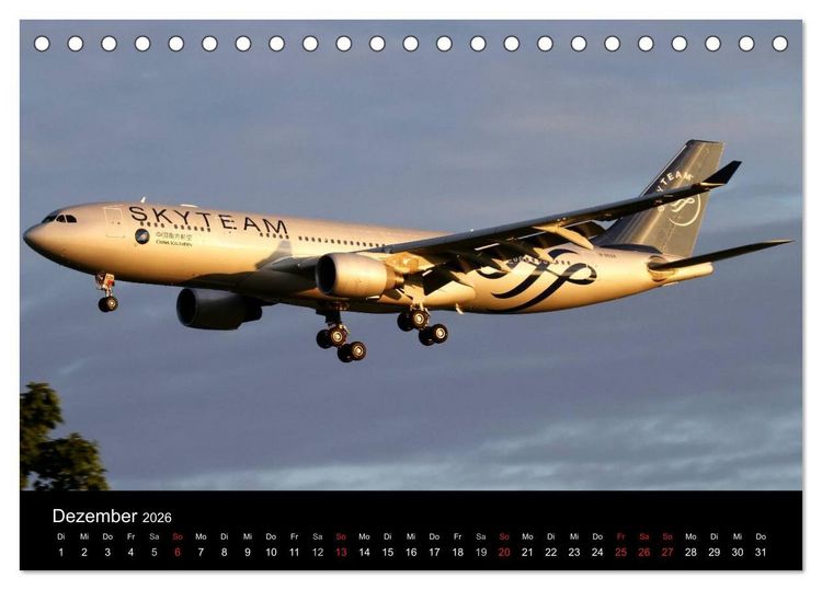 Produktbild: Sch&ouml;nheit der Flugzeuge (Tischkalender 2026 DIN A5 quer), CALVENDO Monatskalender