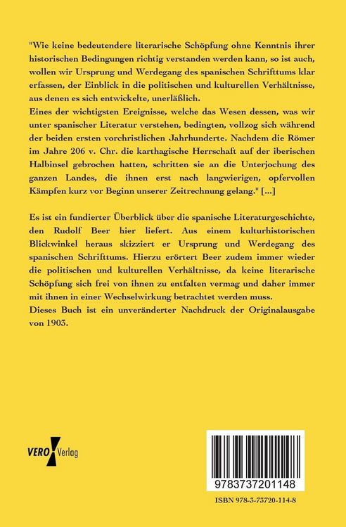 Produktbild: Spanische Literaturgeschichte