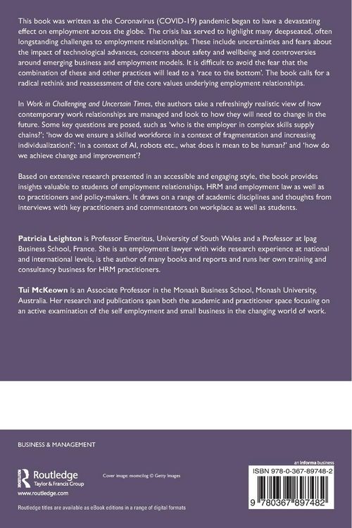 Produktbild: Work in Challenging and Uncertain Times