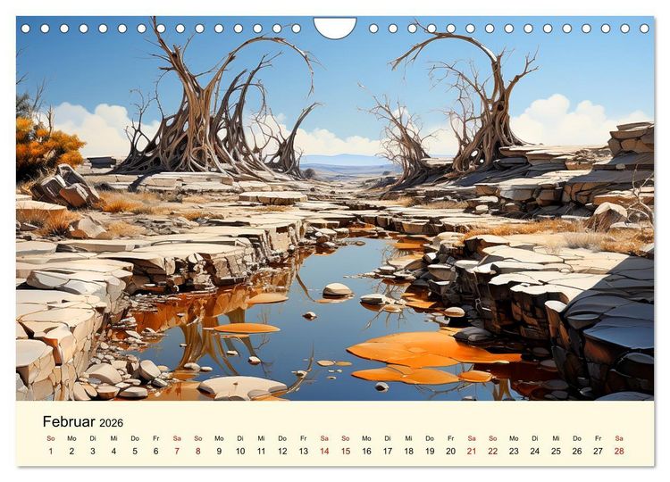 Produktbild: Surreale W&uuml;ste (Wandkalender 2026 DIN A4 quer), CALVENDO Monatskalender