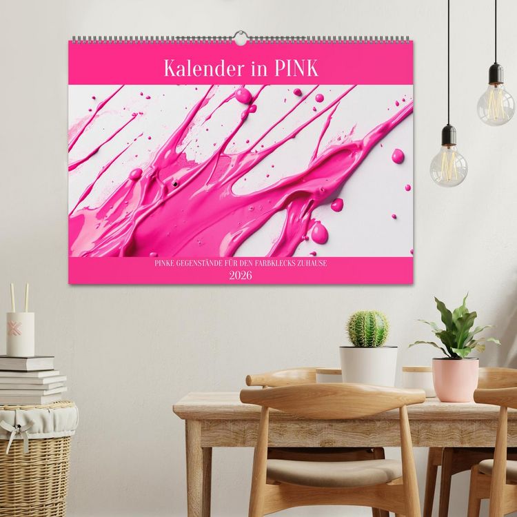 Produktbild: Kalender in PINK (Wandkalender 2026 DIN A2 quer), CALVENDO Monatskalender
