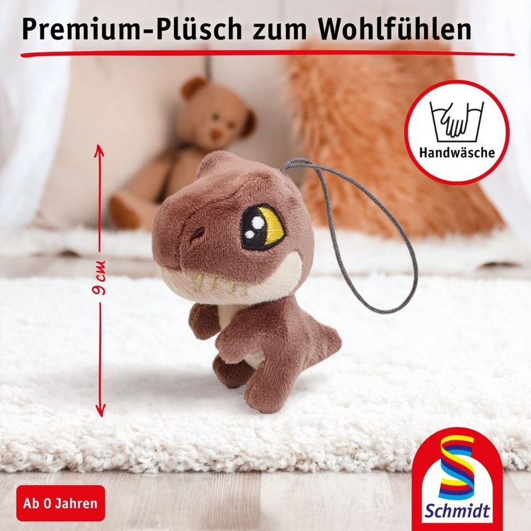 Produktbild: Jurassic World, T-Rex, 9 cm, Anh&auml;nger, 6 St&uuml;ck im Polybeutel