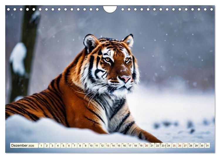 Produktbild: Tiger ganz nah (Wandkalender 2026 DIN A4 quer), CALVENDO Monatskalender