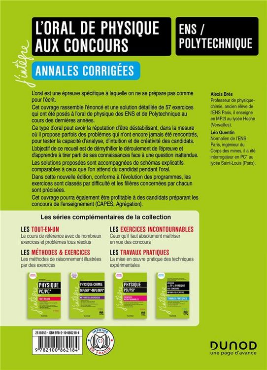 Produktbild: L oral de physique aux concours
