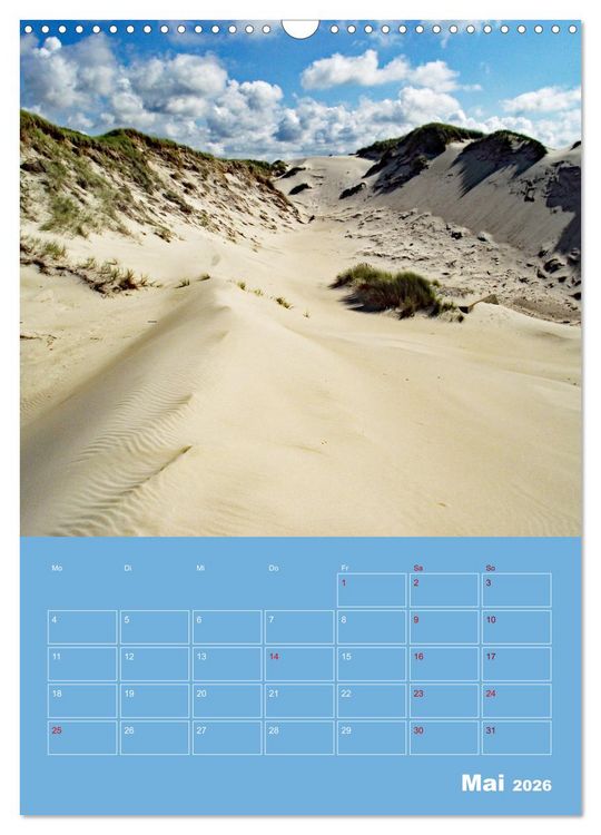 Produktbild: Nordseereise &ndash; J&uuml;tland in D&auml;nemark &ndash; Von Blavand bis Henne Strand (Wandkalender 2026 DIN A3 hoch), CALVENDO Monatskalender