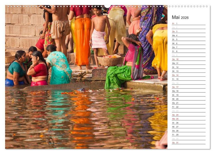 Produktbild: Farbenfrohes aus Indien (Wandkalender 2026 DIN A2 quer), CALVENDO Monatskalender