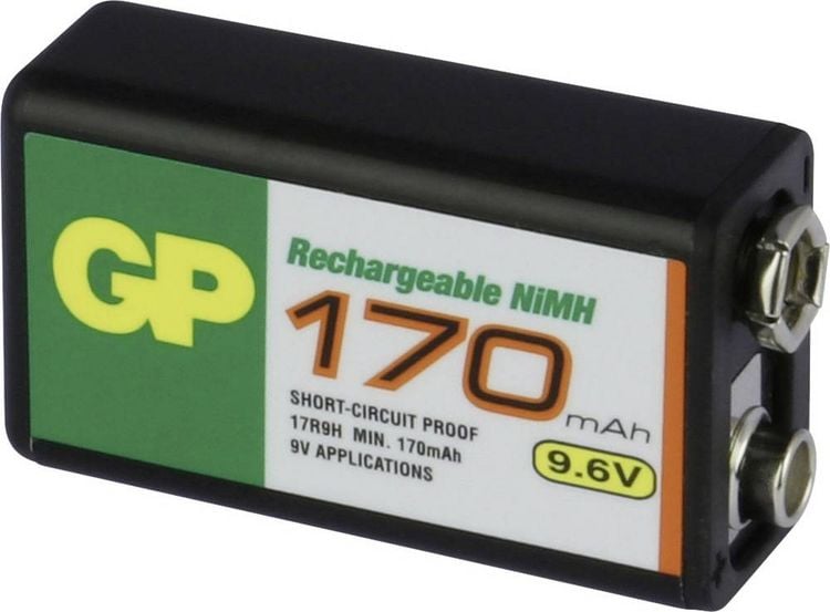 Produktbild: GP GPIND17R9HC1 9V Block-Akku NiMH 170 mAh 9.6V 1St.