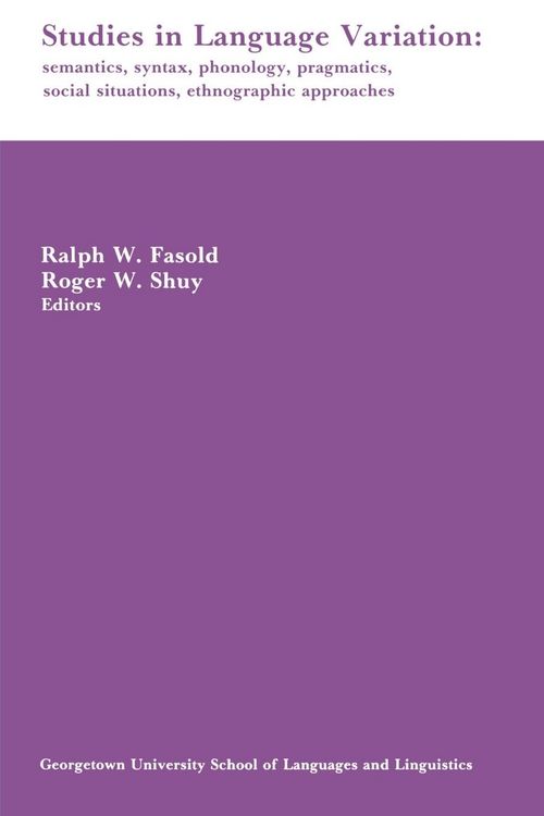 Produktbild: Studies in Language Variation