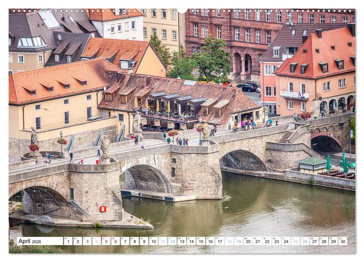 Produktbild: W&uuml;rzburg - Stadt mit Charme (Wandkalender 2026 DIN A2 quer), CALVENDO Monatskalender