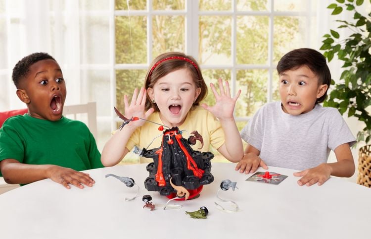 Produktbild: Epoch 7509 - Jurassic World Shaky Volcano, Dinosaurier-Geschicklichkeitsspiel
