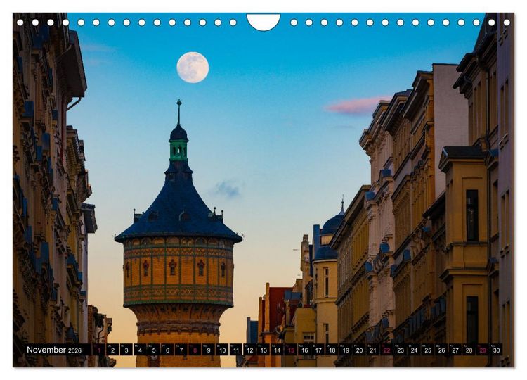 Produktbild: Halle-Luna - Monds&uuml;chtig in Halle-Saale (Wandkalender 2026 DIN A4 quer), CALVENDO Monatskalender