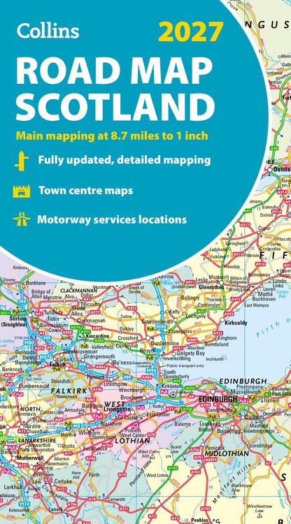 Produktbild: Collins Road Map of Scotland 2027 (Folded map)