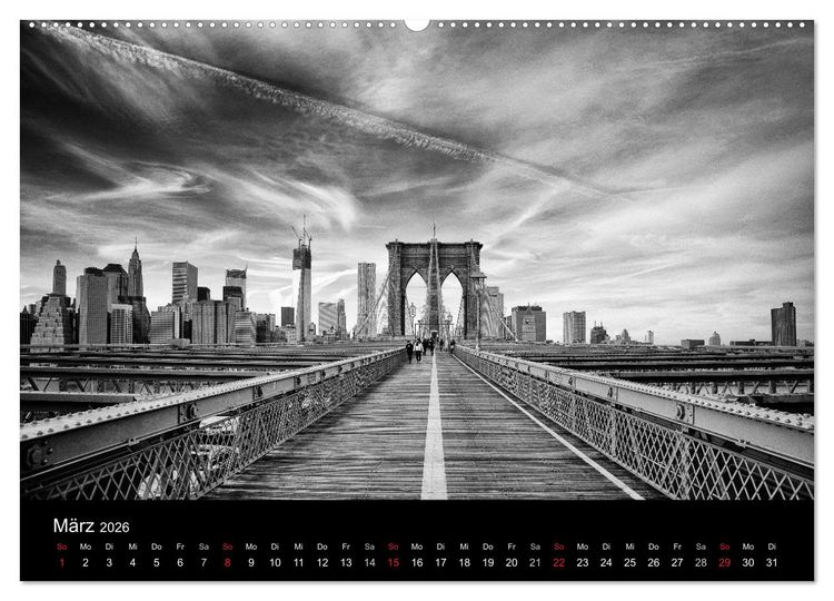 Produktbild: New York 2026 (Wandkalender 2026 DIN A2 quer), CALVENDO Monatskalender