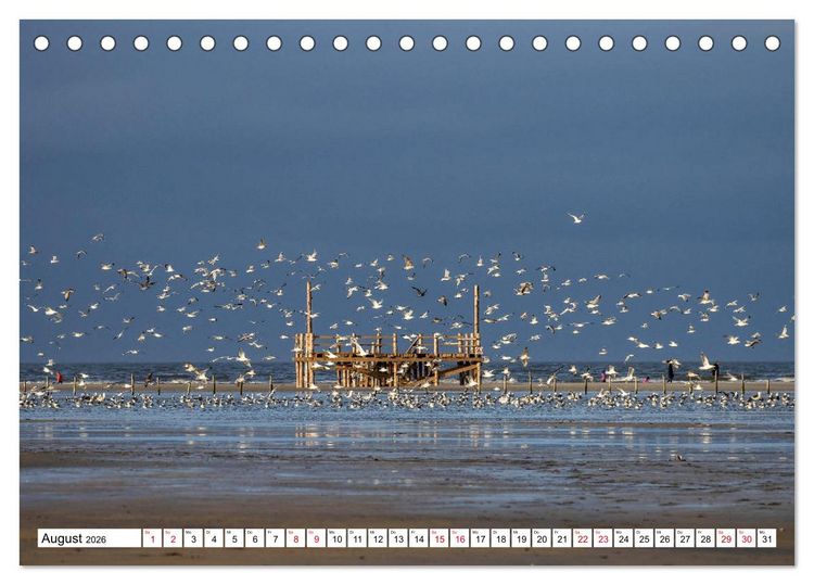 Produktbild: Impressionen aus Sankt Peter-Ording (Tischkalender 2026 DIN A5 quer), CALVENDO Monatskalender
