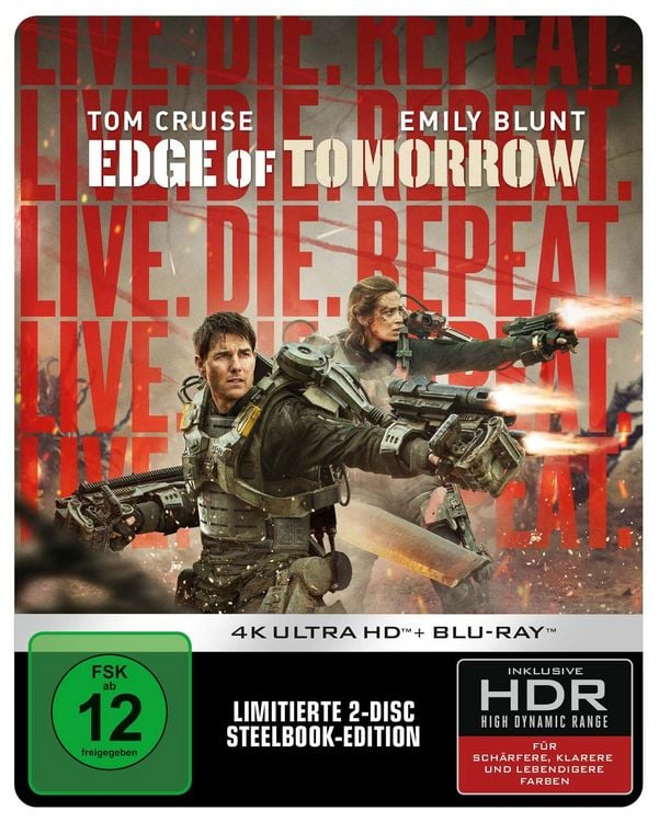 Produktbild: Live Die Repeat: Edge of Tomorrow - Steelbook (4K Ultra HD+Blu-ray) (Reprint)