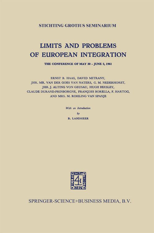 Produktbild: Limits and Problems of European Integration