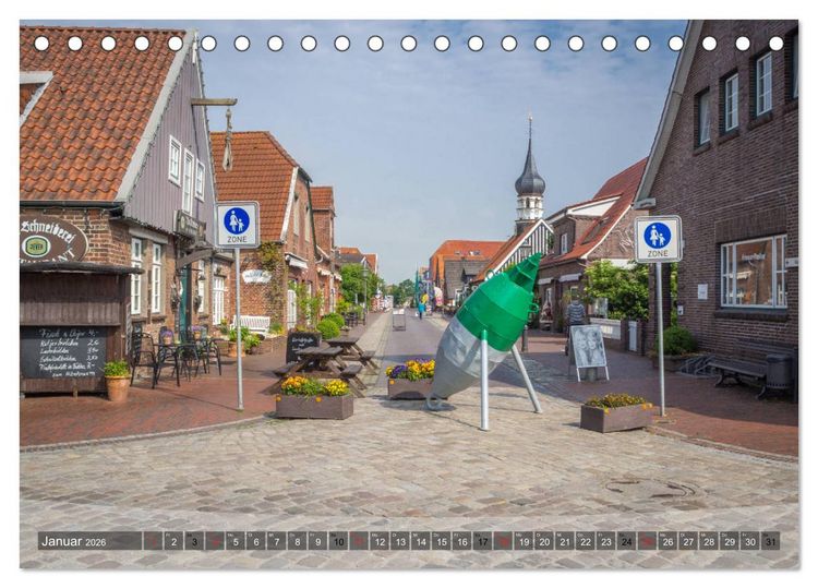 Produktbild: Hooksiel im Friesland (Tischkalender 2026 DIN A5 quer), CALVENDO Monatskalender