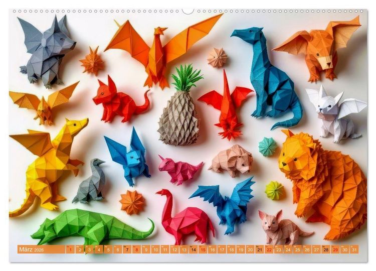 Produktbild: Origami-Formen (Wandkalender 2026 DIN A2 quer), CALVENDO Monatskalender