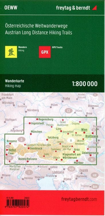 Produktbild: freytag & berndt Wanderkarte OEWW &Ouml;sterreichische Weitwanderwege 1:800.000