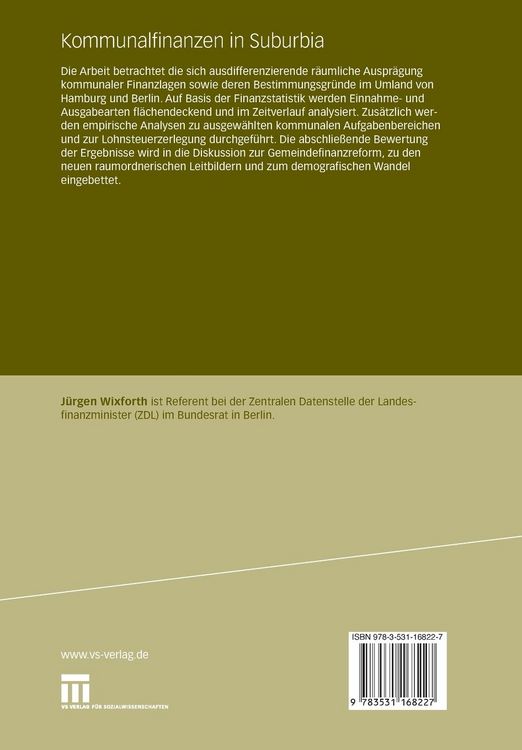 Produktbild: Kommunalfinanzen in Suburbia