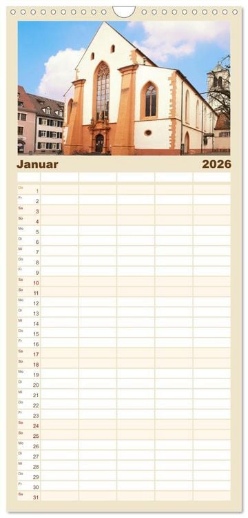 Produktbild: Familienplaner 2026 - Freiburg - Breisgau Metropole mit 5 Spalten (Wandkalender, 21 x 45 cm) CALVENDO
