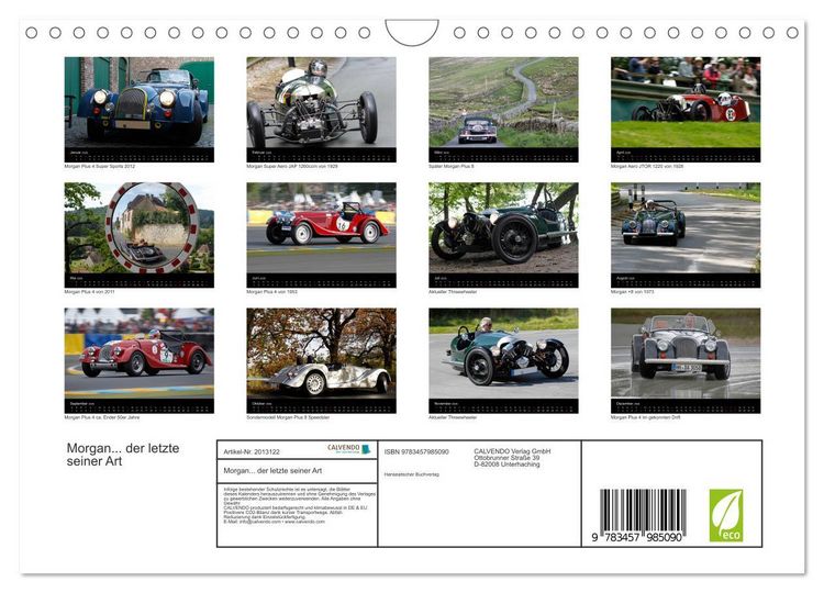 Produktbild: Morgan... der letzte seiner Art (Wandkalender 2026 DIN A4 quer), CALVENDO Monatskalender