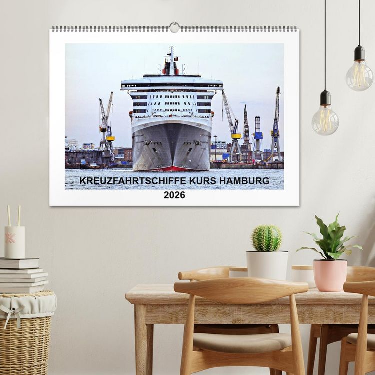 Produktbild: Kreuzfahrtschiffe Kurs Hamburg 2026 (Wandkalender 2026 DIN A2 quer), CALVENDO Monatskalender