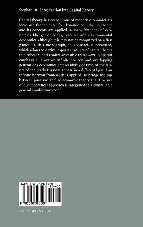 Produktbild: Introduction into Capital Theory