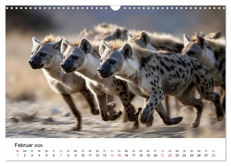 Produktbild: Hy&auml;nen - Afrikas geheimnisvolle J&auml;ger (Wandkalender 2026 DIN A3 quer), CALVENDO Monatskalender