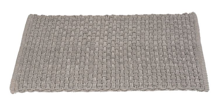 Produktbild: Badteppich Mod. Ecoli, grau, Polyester-Baumwolle, 50x80 cm, rutschhemmend, geeignet f&uuml;r