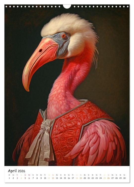 Produktbild: Tierische Kunst - Eine Sammlung von Renaissance-Gem&auml;lden mit tierischen Motiven (Wandkalender 2026 DIN A3 hoch), CALVENDO Monatskalender