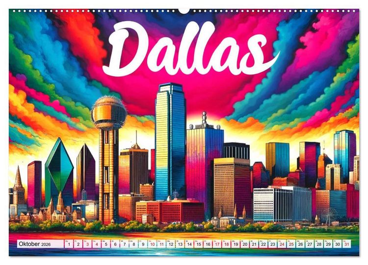 Produktbild: Stadtansichten der USA in Tusche (hochwertiger Premium Wandkalender 2026 DIN A2 quer), Kunstdruck in Hochglanz