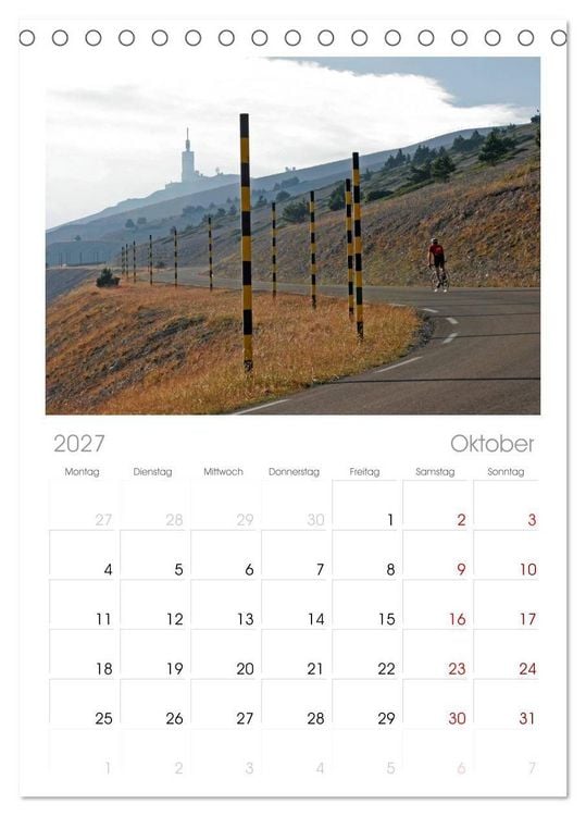 Produktbild: Tischplaner 2027 - Alpenp&auml;sse auf dem Rennrad Vol. 1 (A5 Tischkalender zum Aufstellen) CALVENDO