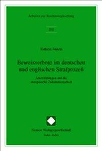 Produktbild: Beweisverbote im deutschen und englischen Strafproze&szlig;